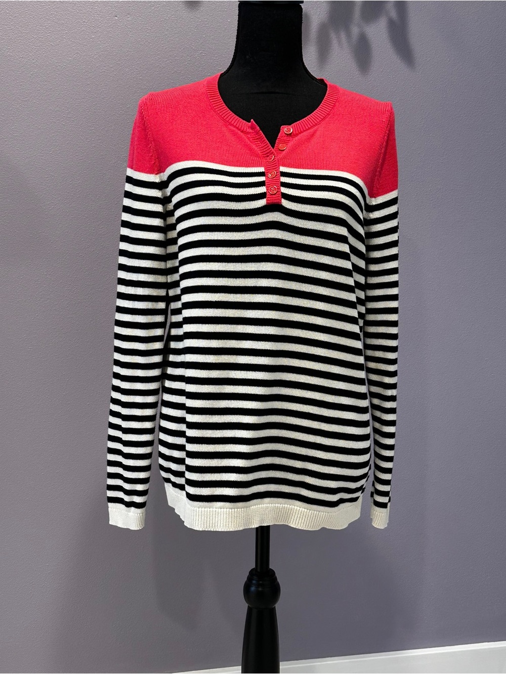 Talbots cotton knit henley